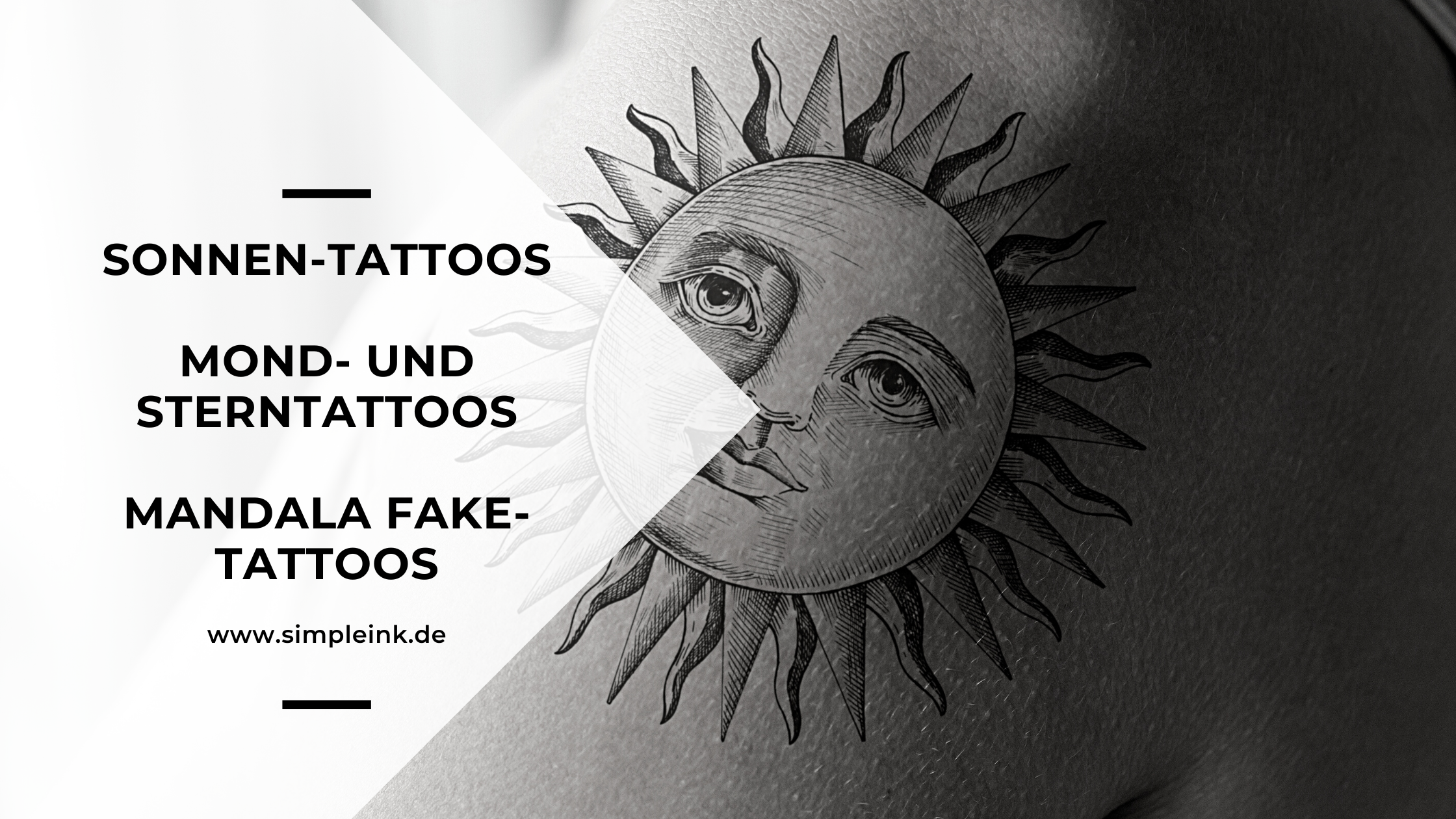 Sonnen-Tattoos, Mond- und Sterntattoos, Mandala Fake-Tattoos￼